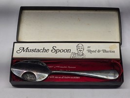 Vintage Reed &amp; Barton Silverplate Master Mustache Spoon Complete With Ba... - $31.88