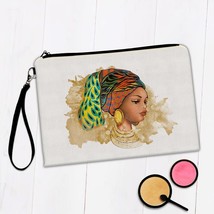 African Woman Portrait Juneteenth : Gift Makeup Bag Ethnic Art Black Culture Eth - £9.48 GBP+