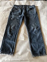 Levis 559 Jeans Men’s 36x30 Blue Medium Wash Cotton Denim Outdoor Y2K Distressed - £17.06 GBP