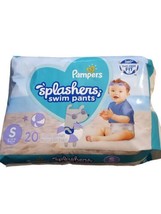 Pampers Splashers Disposable Swim Pants Diapers 20 Small 13-24lb 6-11kg Gap-Free - £8.26 GBP