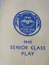1945 Westfield NJ High Senior Class Play Program the Man Who Came to Dinner - £10.14 GBP