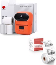 Phomemo M110S Label Maker Set- With 1 40X30Mm Label, Mini Portable, Orange. - £77.07 GBP