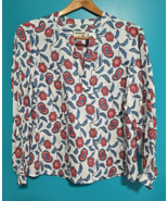 NWT Boden Alice Sz 12 Linen Top Women Floral Relaxed Fit Breathable Long... - $90.55 CAD