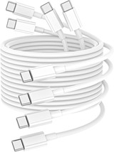 USB C to USB C Cable,Charger Cord 6ft 4Pack,60W Long Type C Fast Charging Cable - £9.90 GBP