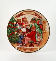 Avon Christmas Plate &quot;Together For Christmas&quot; Porcelain 22K Gold Trim Vtg 89 Box - £5.19 GBP