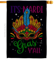 Mardi Gras Yall Tapestry Home Decor Banner Wall Art Lawn Garden Decoration - £29.21 GBP