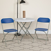 Blue Plastic Folding Chair LE-L-3-BLUE-GG - £30.62 GBP