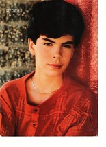 Menudo Ray Acevedo teen magazine pinup clipping red shirt by a curtain - £0.79 GBP