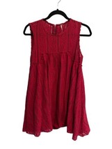 FREE PEOPLE Womens Dress TU ES LA Lace Maroon Burgundy Sleeveless Mini S... - £17.35 GBP
