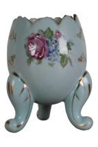Vintage Napcoware Porcelain 3 Footed Blue Moss Cracked Egg Vase C3199/S Easter - £5.54 GBP