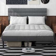 Queen Upholstered Platform Bed w/Headboard &amp; Storage - No Box Spring - $186.99