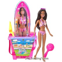 Year 2008 Barbie Beach Party Doll African American Model NIKKI R0597 with Bucket - £31.44 GBP