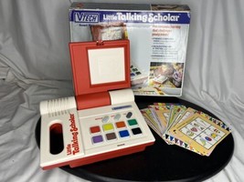 Vtg 1989 Vtech Little Talking Scholar Interactive Toy w/ Expansions In Box - $29.70