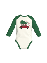 Holiday Time Baby&#39;s Long Sleeve Raglan Bodysuit, Size 0-3 M Cream Color - $12.86