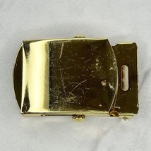 Vintage Gold Tone Web Clamp On Simple Basic Belt Buckle - $6.92