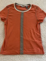 OLEG CASSINI Sport Orange And Gray Women&#39;s Medium Top - $218.76 MXN