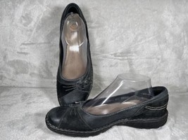 Earth Spirit Womens Size 10 Leather  Flats Shoes Slides Black - £14.40 GBP