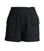 No Boundaries Women&#39;s UHR Pull On Cargo Shorts Black Size XXXL (21) NEW - £8.92 GBP