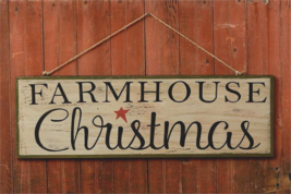 Farmhouse Christmas Hanging wood Sign -31 inch - £33.86 GBP