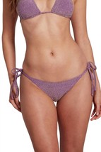 Sauipe tamara tie side triangle bikini bottom in Lurex Lilac - £66.44 GBP