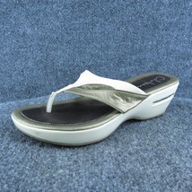 Cole Haan  Women Flip Flop Sandal Shoes Pewter Patent Leather Size 8 Medium - $27.72