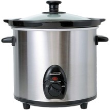 Brentwood 170W 3 Quart Stainless Steel Slow Cooker SC-130S 3 Settings Tempered - £50.00 GBP