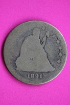 1891 S Seated Liberty Silver Quarter Scarce Guaranteed Authentic Rare Co... - $513.79 MXN
