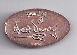 Disneyland Walt Disney Signature  Elongated Penny - £7.78 GBP