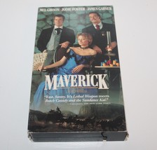 Maverick on VHS 1994  Mel Gibson Jodie Foster  James Garner Comedy Western Movie - $2.55