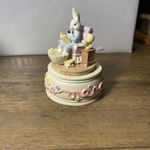 San Francisco music box company Easter Bunny Sitting In Chair - £19.34 GBP