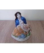 Anush with a Sheep Armenian Porcelain Figurine Vintage, Yerevan Faience ... - $110.02 CAD