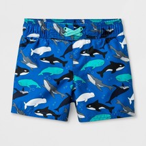 Toddler Boys&#39; Whale Print Swim Trunks - Blue 2T - $18.99