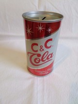 Vintage Rare Style C&amp;C Cola  Flat Top Soda Pop Can Coin Bank Garfield NJ Pre Zip - £44.29 GBP