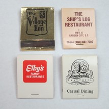 4 Vintage Matchbooks The Village Inn The Ship&#39;s Log Elby&#39;s Restaurant Lombard&#39;s - £15.95 GBP
