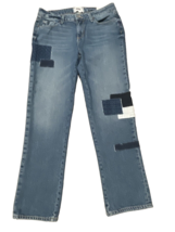 PAIGE PORTER MIDRISE RELAXED STRAIGHT JEANS BETHANY PATCH Sz 26 Fits 29.... - $29.19