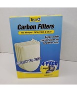 Tetra Large Carbon Filter Cartridge Pad Whisper EX30 EX45 EX70 4 Pack - £12.86 GBP