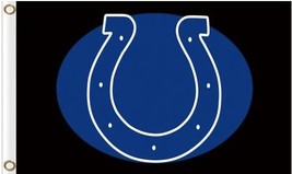 Indianapolis Colts Black Helmet Logo Flag 3X5 Ft Polyester Banner USA 90... - $20.00