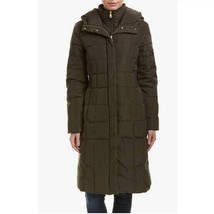 Cole Haan Womens M Forest Green Puffer Zip Up Mid Thigh Length Coat NWT CS15 - £117.22 GBP