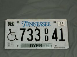 Vintage Tennessee Expired Issued 2001 Handicapped Metal License Plate # ... - $28.66