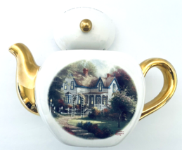Painter of Light Thomas Kinkade Home Is Where The Heart Is II Tea Pot Crazing - £15.44 GBP