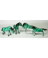 4 Handmade Miniature Ceramic Horse Figurines - £11.84 GBP