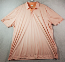 Greg Norman Polo Shirt Men Size 2XL Orange White Polyester Short Sleeve Collared - £12.68 GBP