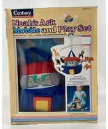 Noah&#39;s Ark Wind Up Musical Baby Crib Mobile and Playset Century Vintage ... - $49.45