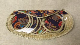 Pretty Rattan &amp; Fabric Set Of 12 Coasters In Case - €28,90 EUR