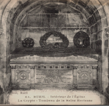 c1920 Rueil France #63 Church Street Queen Hortense Tomb Heliotype Postcard - £10.34 GBP