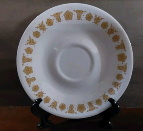 Primary image for Pyrex Corning Butterfly Gold Coffee Cup Saucer Plate 6.25'' Corelle