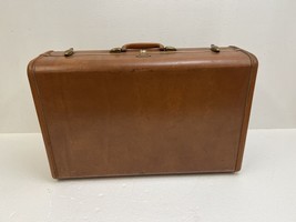 Vintage Samsonite Shwayder Brown Luggage Suitcase briefcase hard shell side 50s - £31.92 GBP