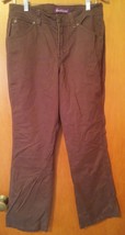 000 Women&#39;s Gloria Vanderbilt Size 12 Brown Casual Double Button Waist P... - $152.10 MXN