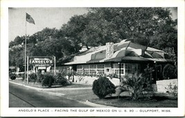 Angelo&#39;s Place Roadside Spaghetti Diner Gulfport Mississippi MS UNP WB Postcard  - £8.57 GBP