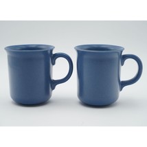 Vintage 1990s DANSK Mesa Sky Blue Mugs Set of 2 Large Handle Stoneware P... - £18.69 GBP